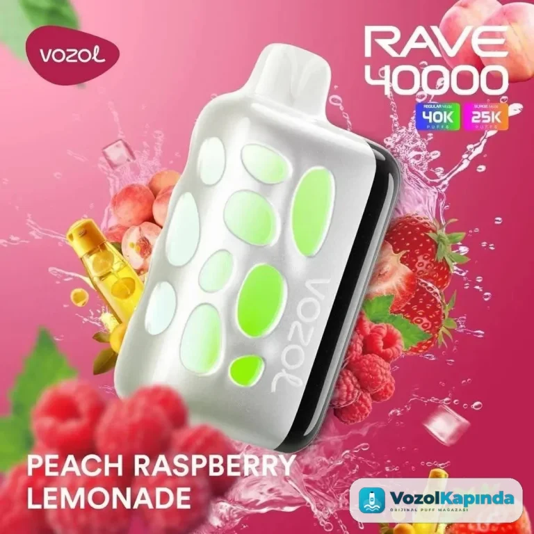 Vozol Rave 40000 Peach Raspberry Lemonade