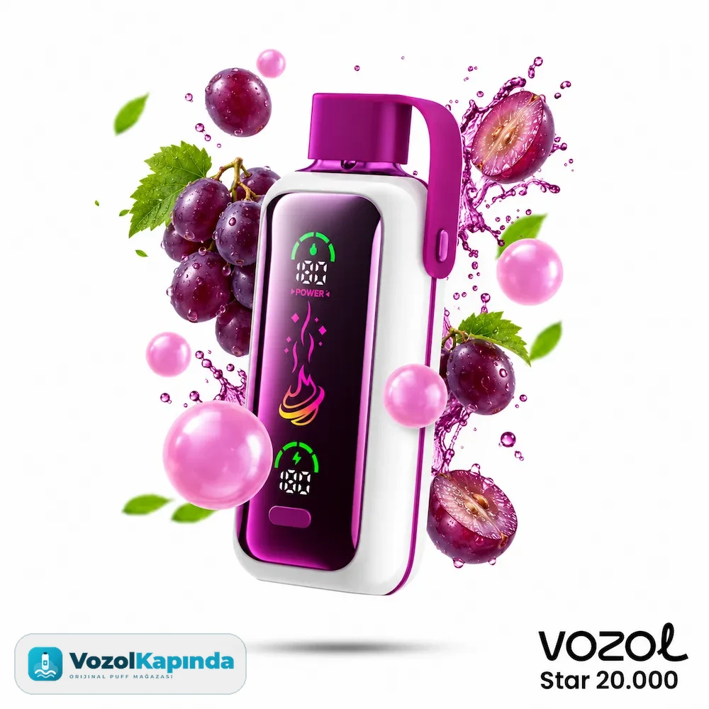 Vozol Star 20000 Grape Bubble Gum