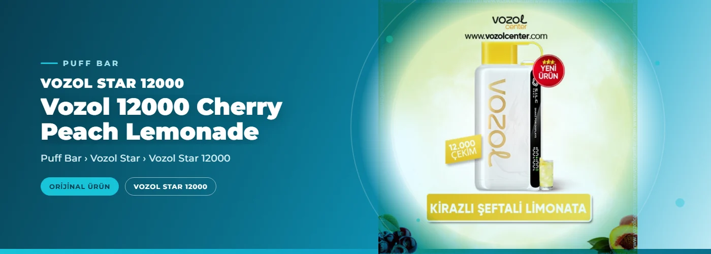 Vozol 12000 Cherry Peach Lemonade