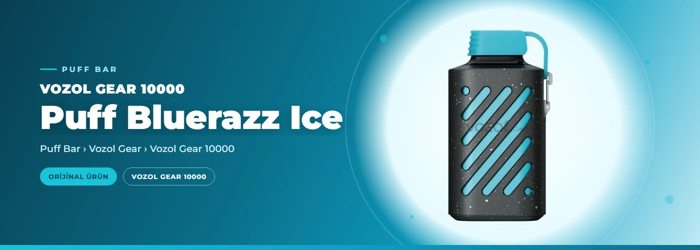 Vozol Gear 10000 Puff Bluerazz Ice