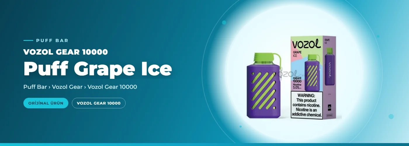 Vozol Gear 10000 Puff Grape Ice
