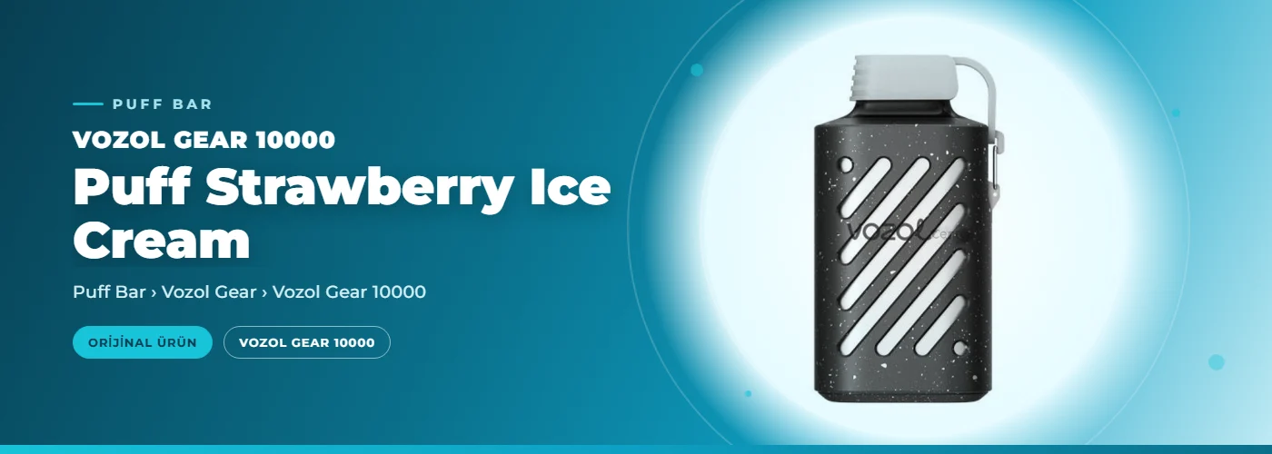 Vozol Gear 10000 Puff Strawberry Ice Cream