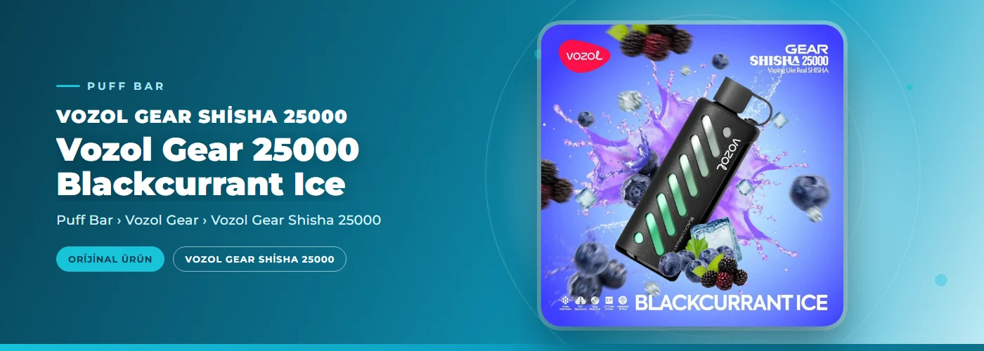 Vozol Gear 25000 Blackcurrant Ice