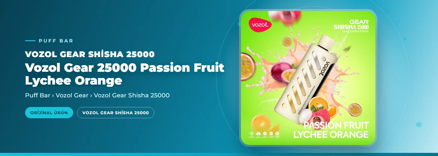 Vozol Gear 25000 Passion Fruit Lychee Orange