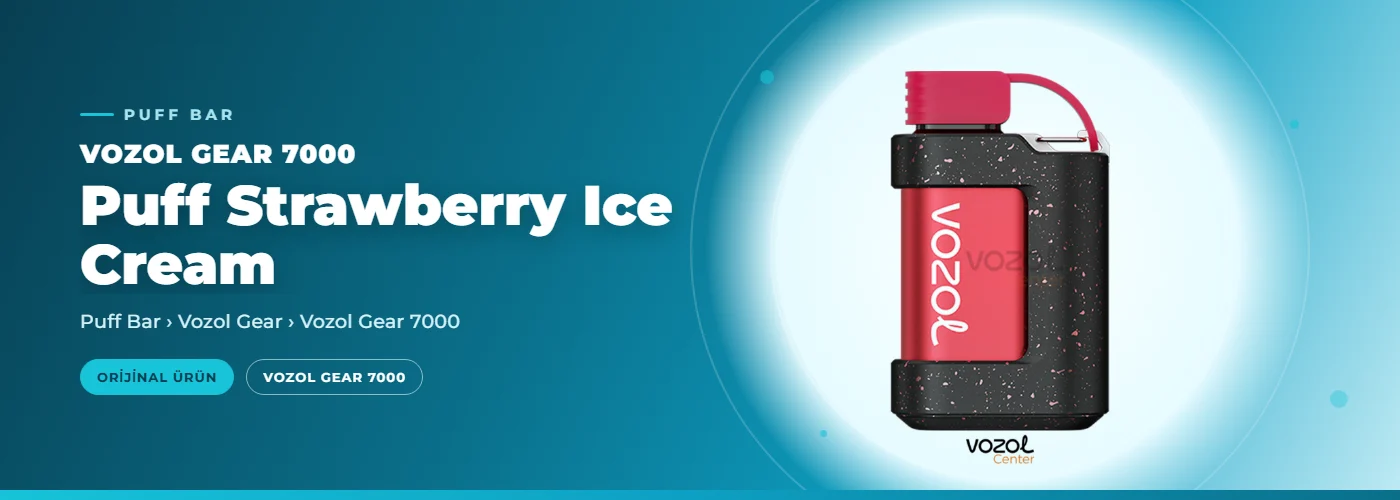 Vozol Gear 7000 Puff Strawberry Ice Cream