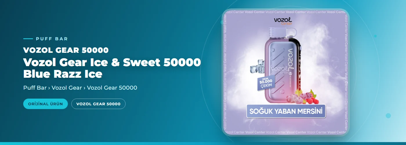 Vozol Gear Ice & Sweet 50000 Blue Razz Ice