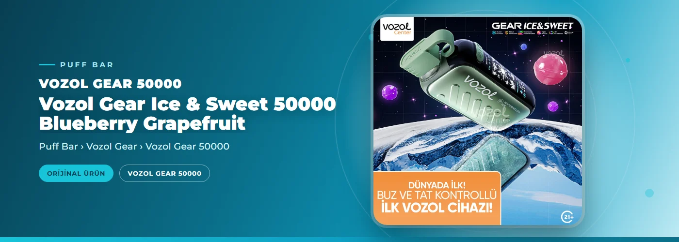 Vozol Gear Ice & Sweet 50000 Blueberry Grapefruit