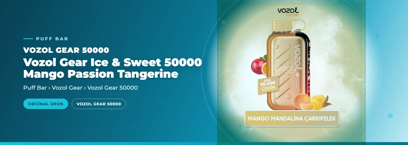 Vozol Gear Ice & Sweet 50000 Mango Passion Tangerine