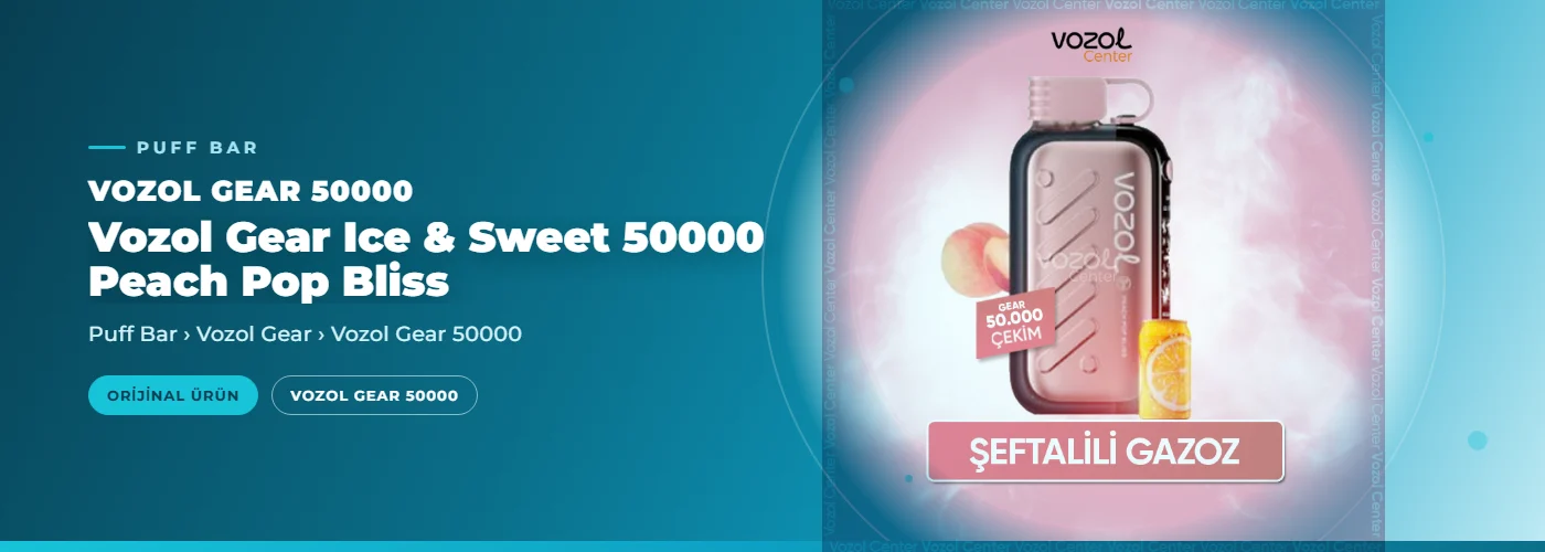 Vozol Gear Ice & Sweet 50000 Peach Pop Bliss