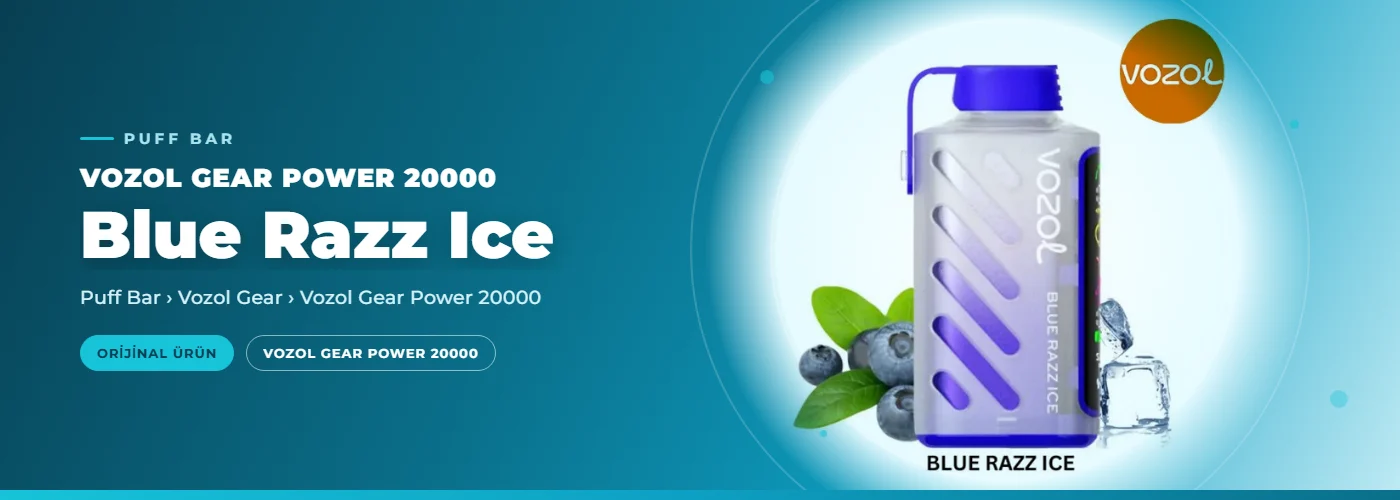 Vozol Gear Power 20000 Blue Razz Ice