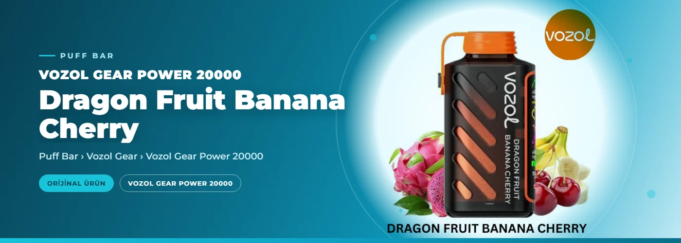Vozol Gear Power 20000 Dragon Fruit Banana Cherry