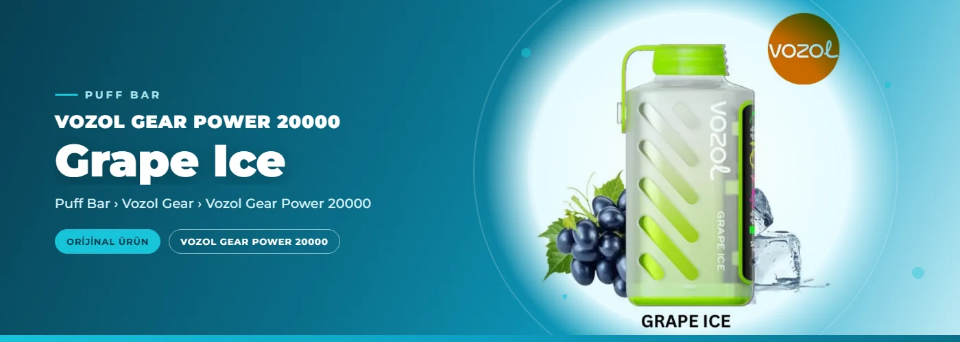 Vozol Gear Power 20000 Grape Ice