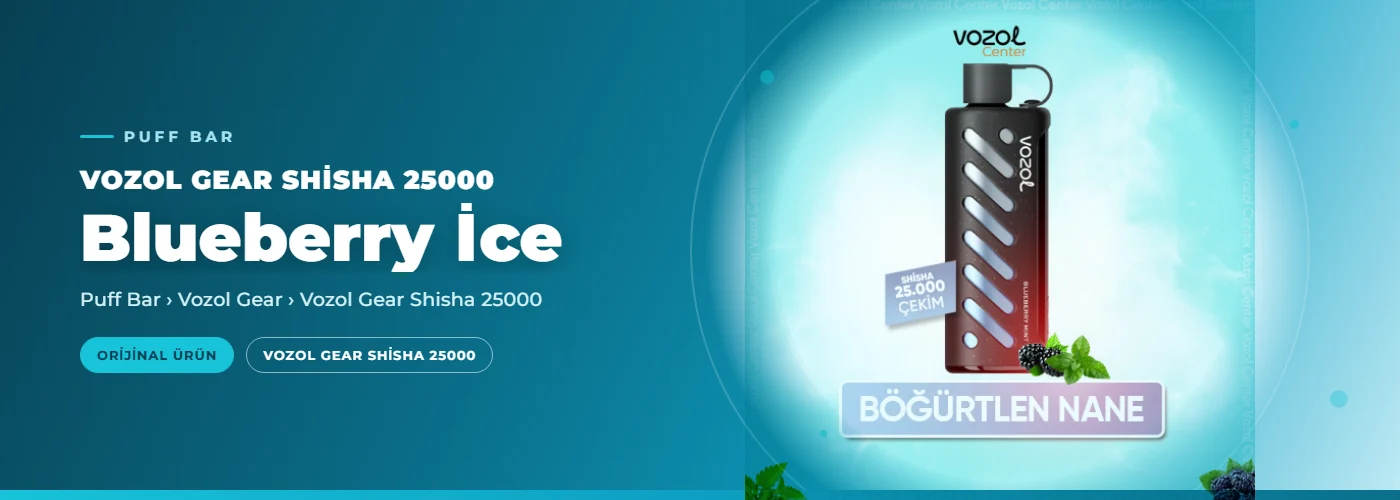 Vozol Gear Shisha 25000 Blueberry İce