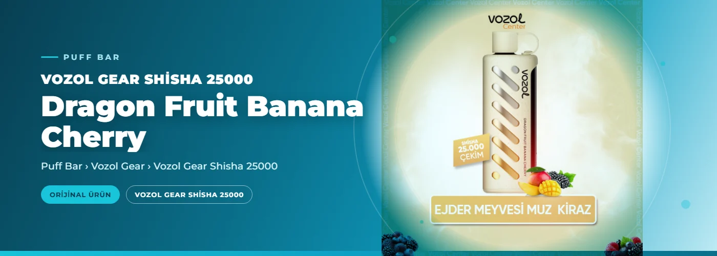 Vozol Gear Shisha 25000 Dragon Fruit Banana Cherry
