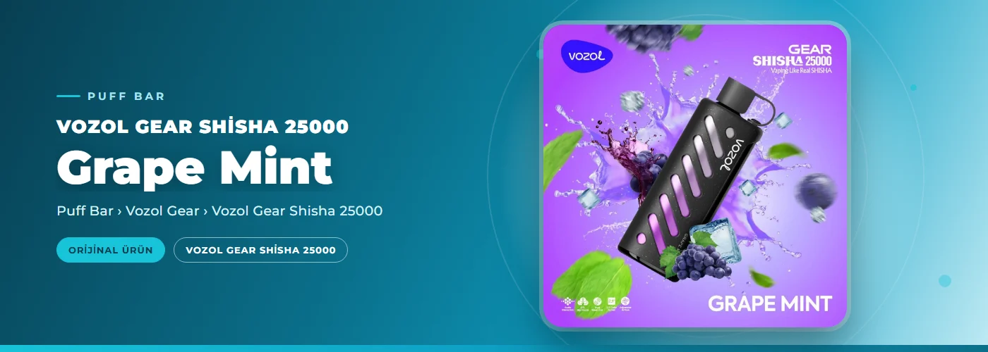 Vozol Gear Shisha 25000 Grape Mint