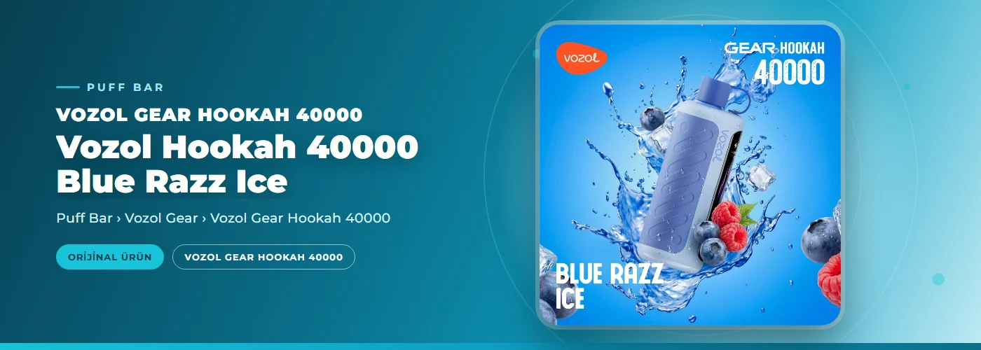 Vozol Hookah 40000 Blue Razz Ice