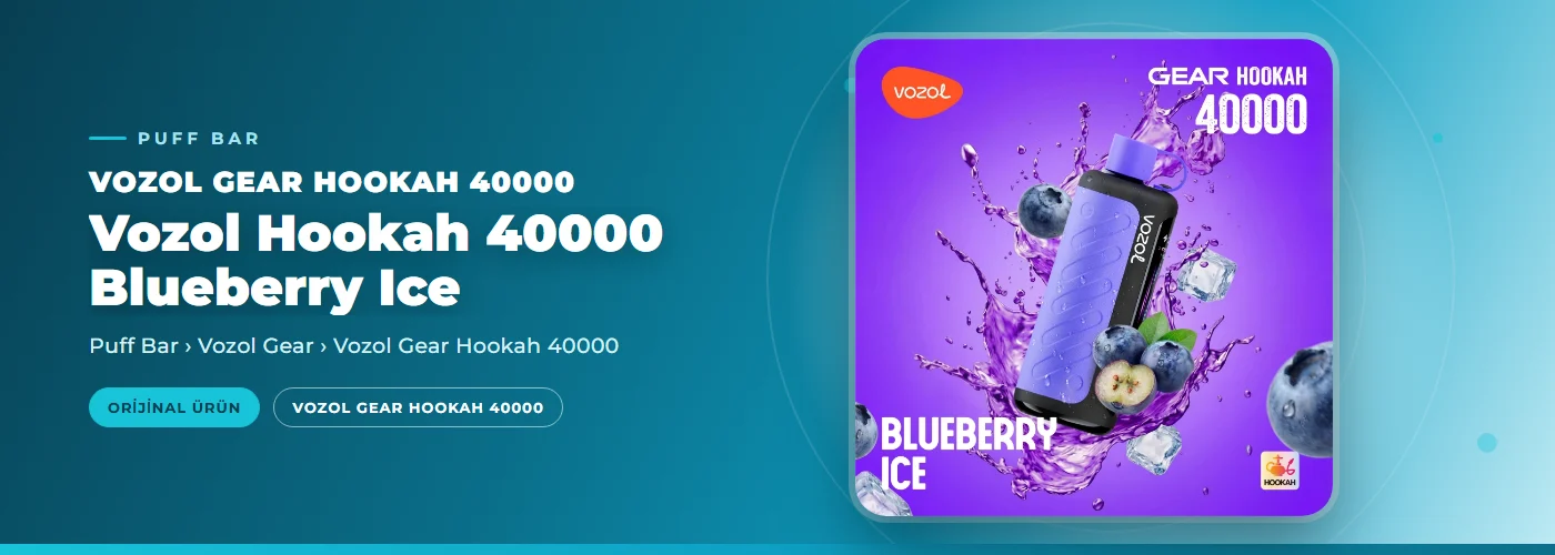 Vozol Hookah 40000 Blueberry Ice