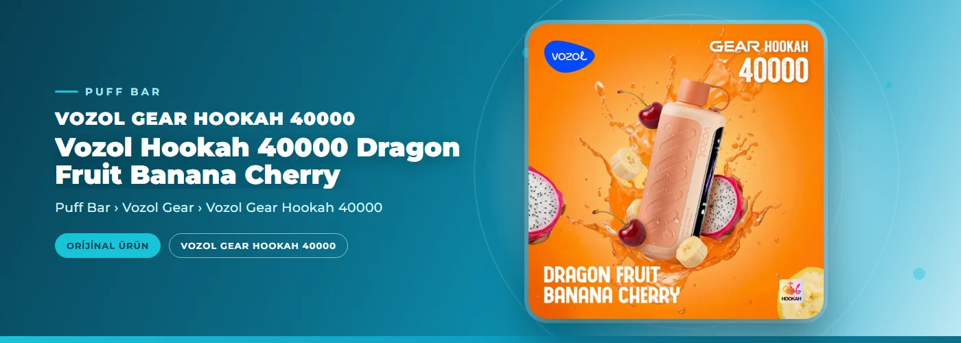 Vozol Hookah 40000 Dragon Fruit Banana Cherry