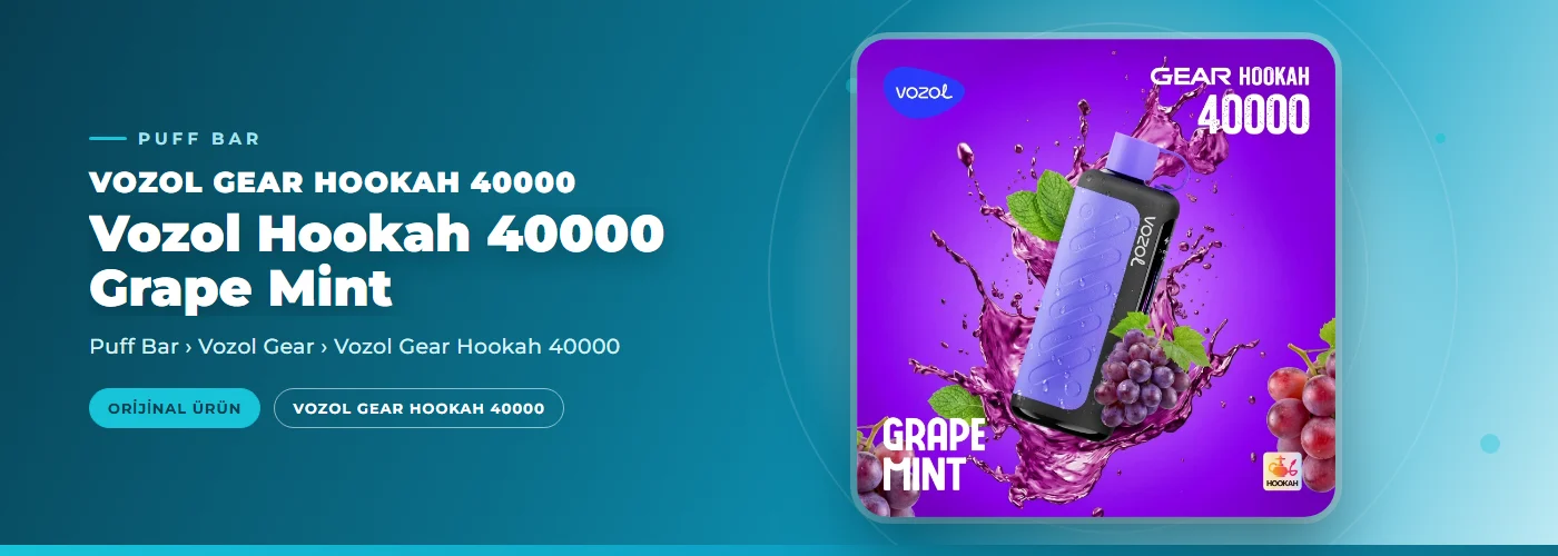 Vozol Hookah 40000 Grape Mint