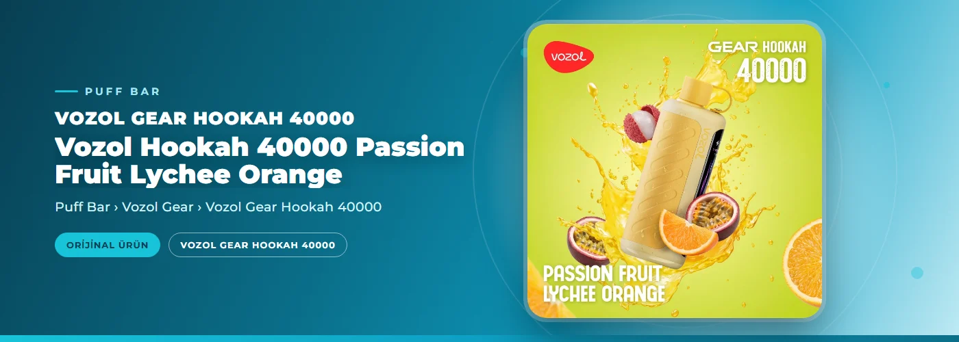 Vozol Hookah 40000 Passion Fruit Lychee Orange