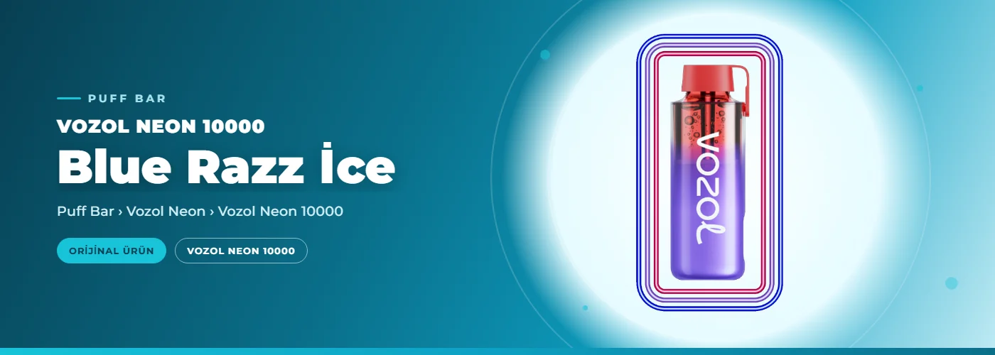 Vozol Neon 10000 Blue Razz İce