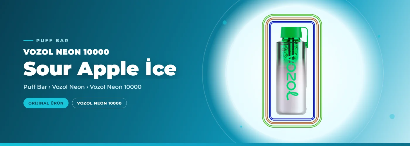 Vozol Neon 10000 Sour Apple İce