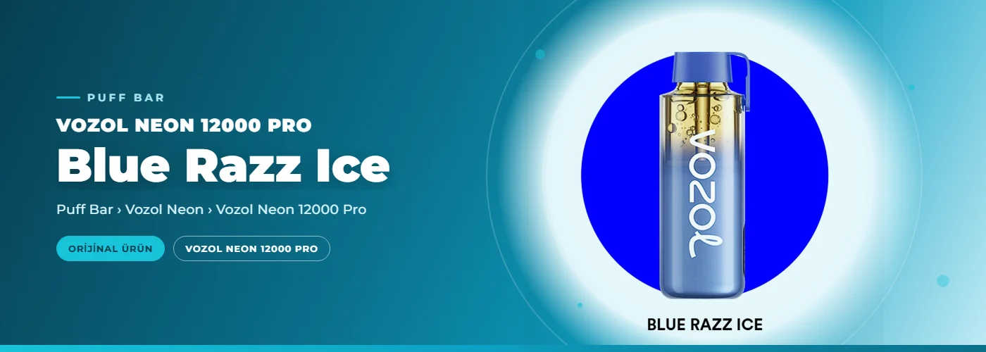 Vozol Neon 12000 Pro Blue Razz Ice