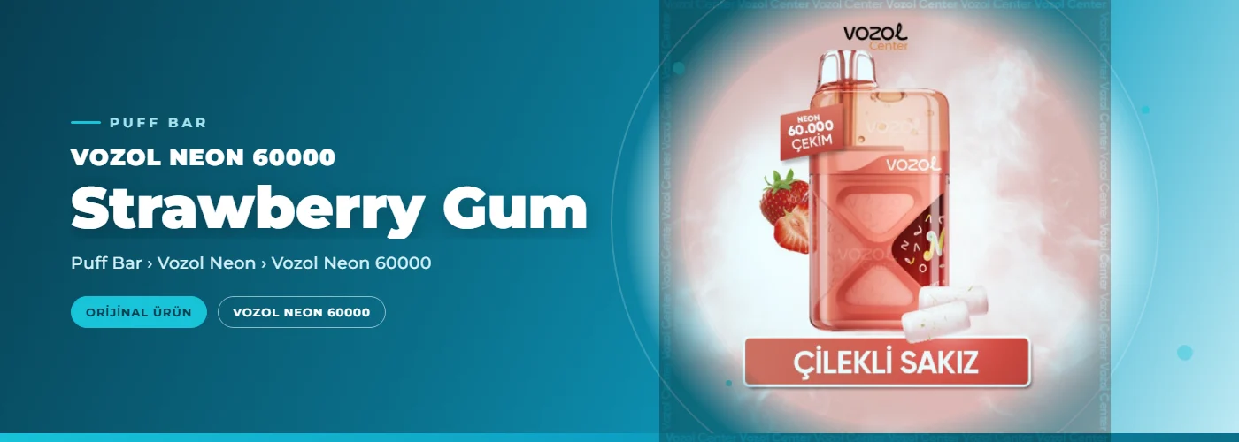 Vozol Neon 60000 Strawberry Gum