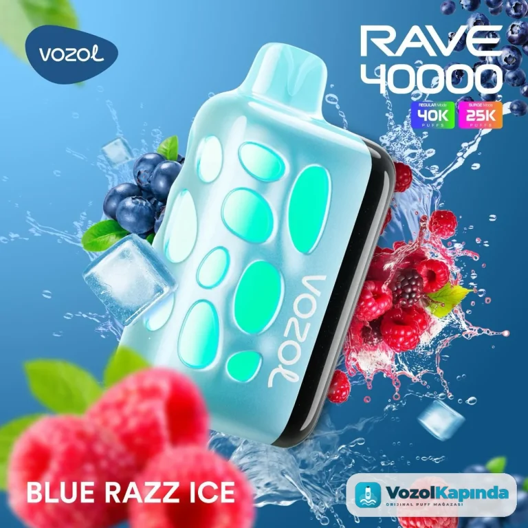 Vozol Rave 40000 Blue Razz Ice