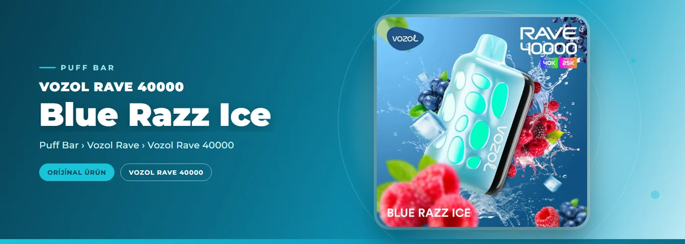 Vozol Rave 40000 Blue Razz Ice