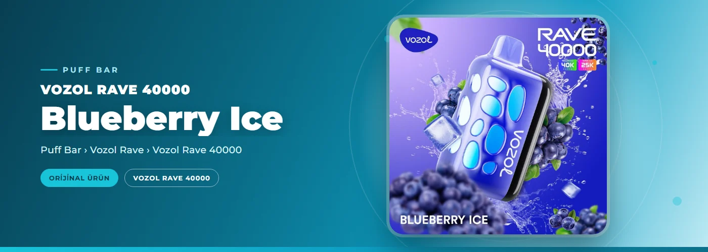 Vozol Rave 40000 Blueberry Ice