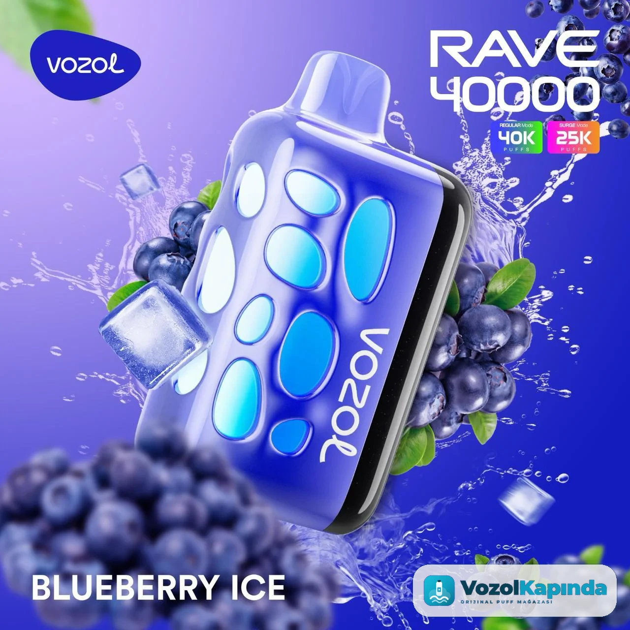 Vozol Rave 40000 Blueberry Ice
