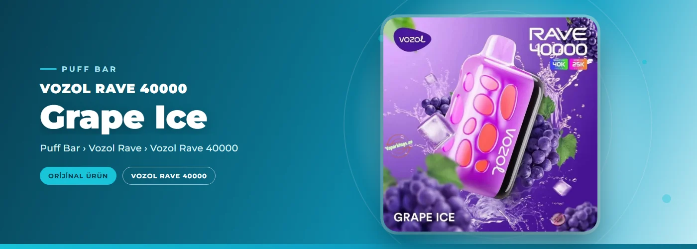 Vozol Rave 40000 Grape Ice