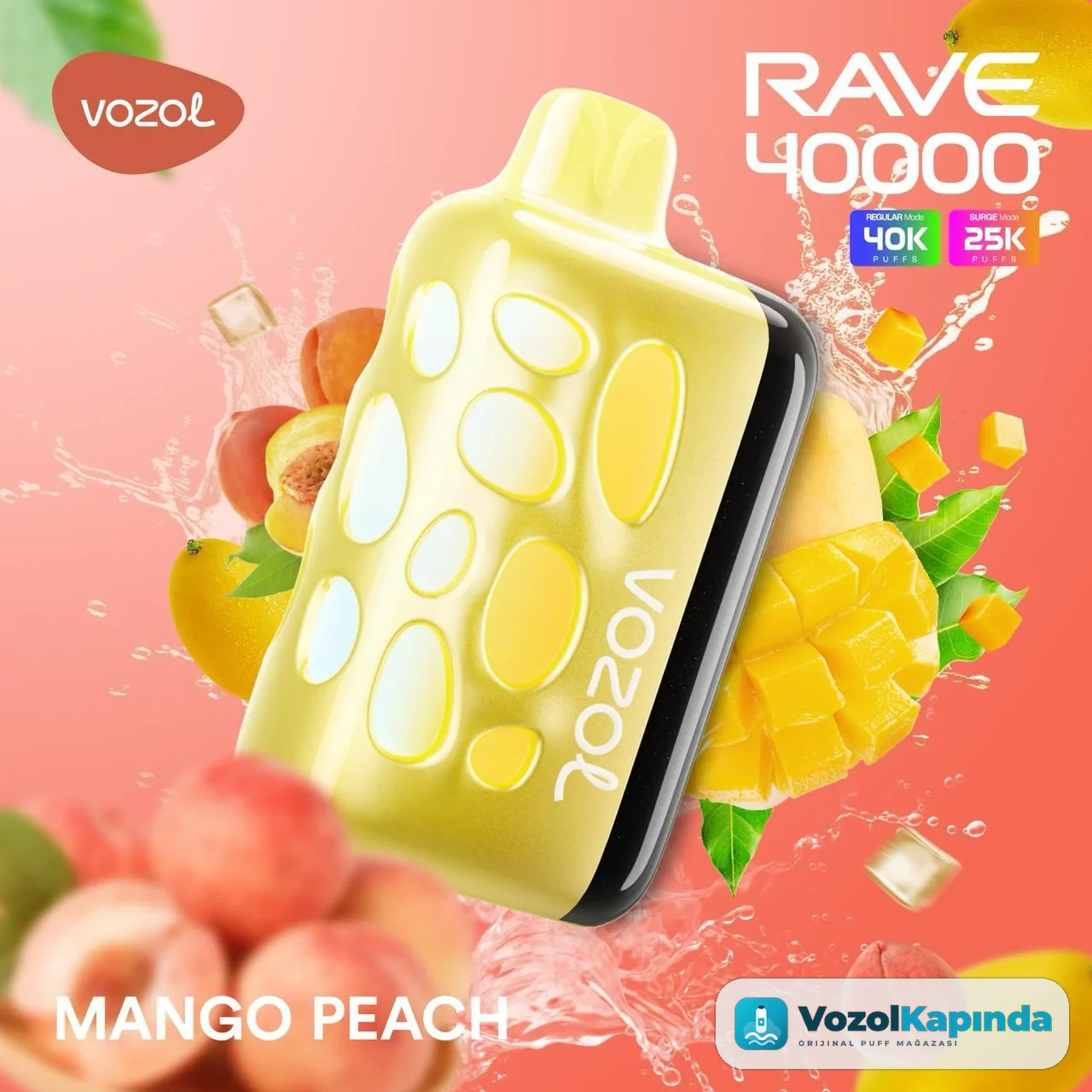 Vozol Rave 40000 Mango Peach