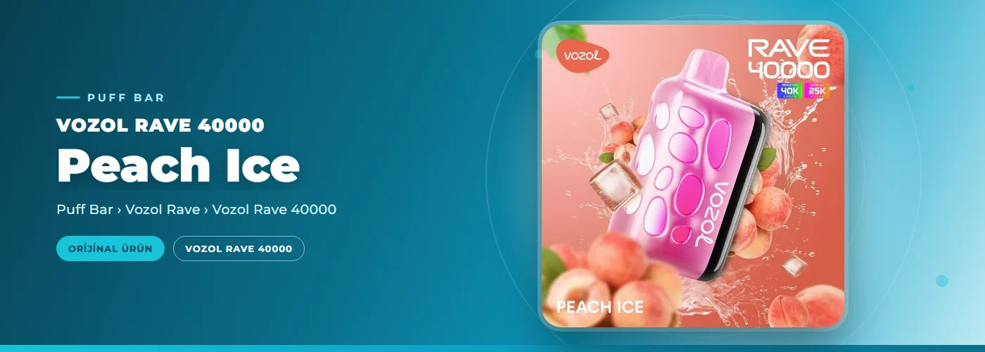 Vozol Rave 40000 Peach Ice