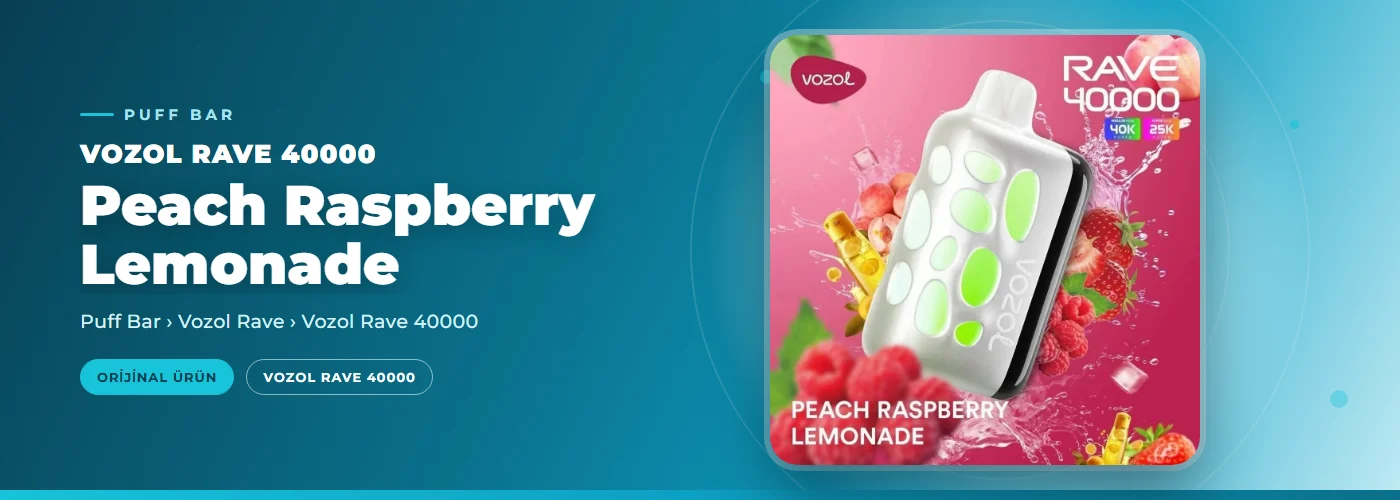 Vozol Rave 40000 Peach Raspberry Lemonade