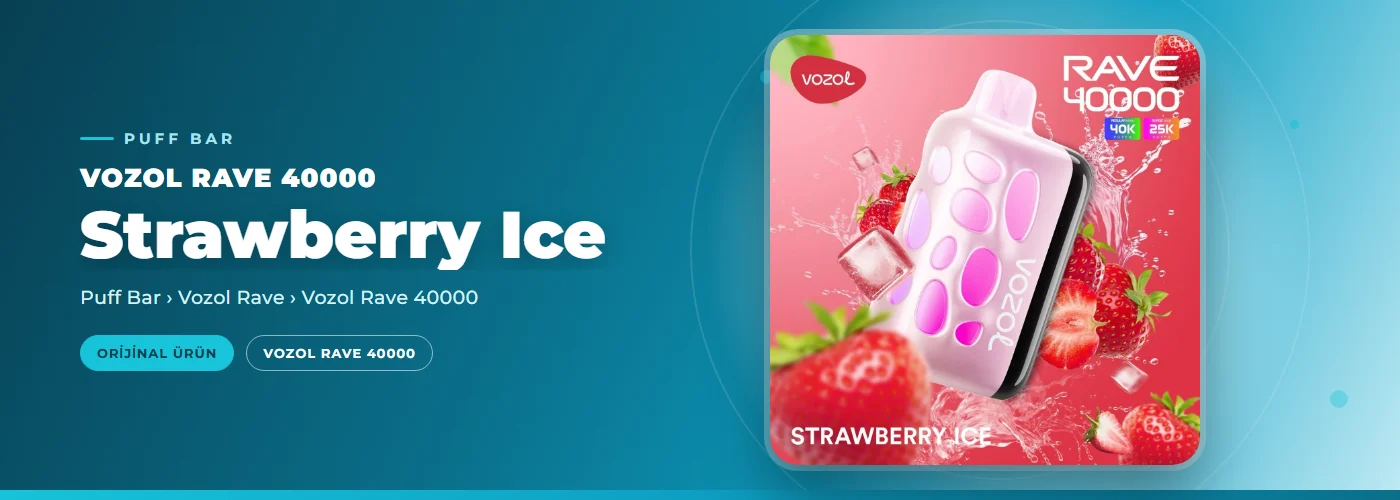Vozol Rave 40000 Strawberry Ice