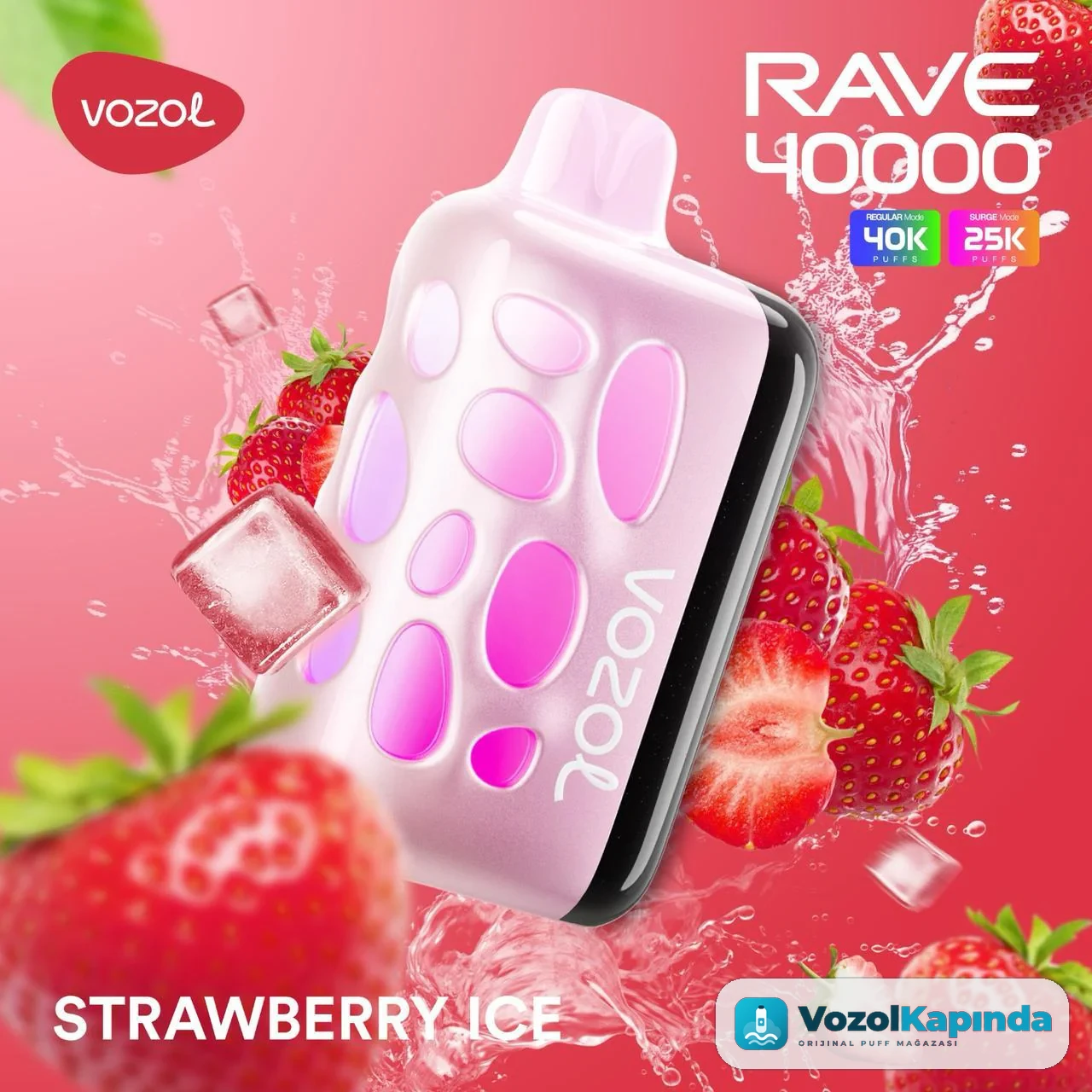Vozol Rave 40000 Strawberry Ice