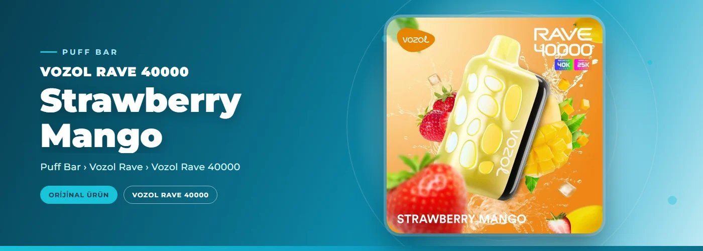 Vozol Rave 40000 Strawberry Mango