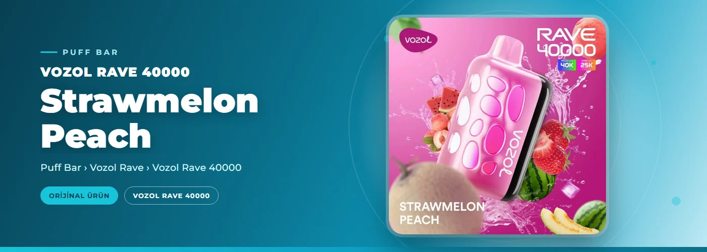 Vozol Rave 40000 Strawmelon Peach