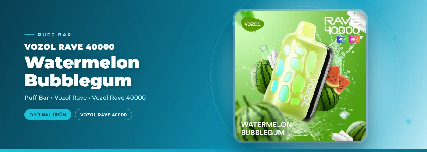 Vozol Rave 40000 Watermelon Bubblegum