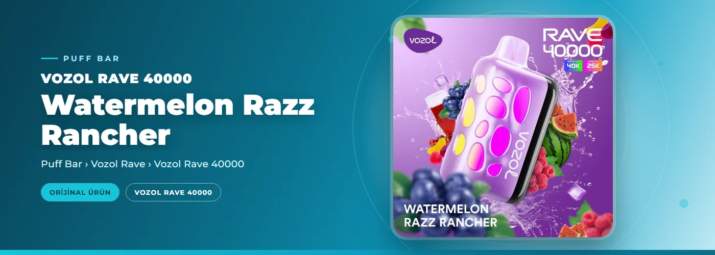 Vozol Rave 40000 Watermelon Razz Rancher