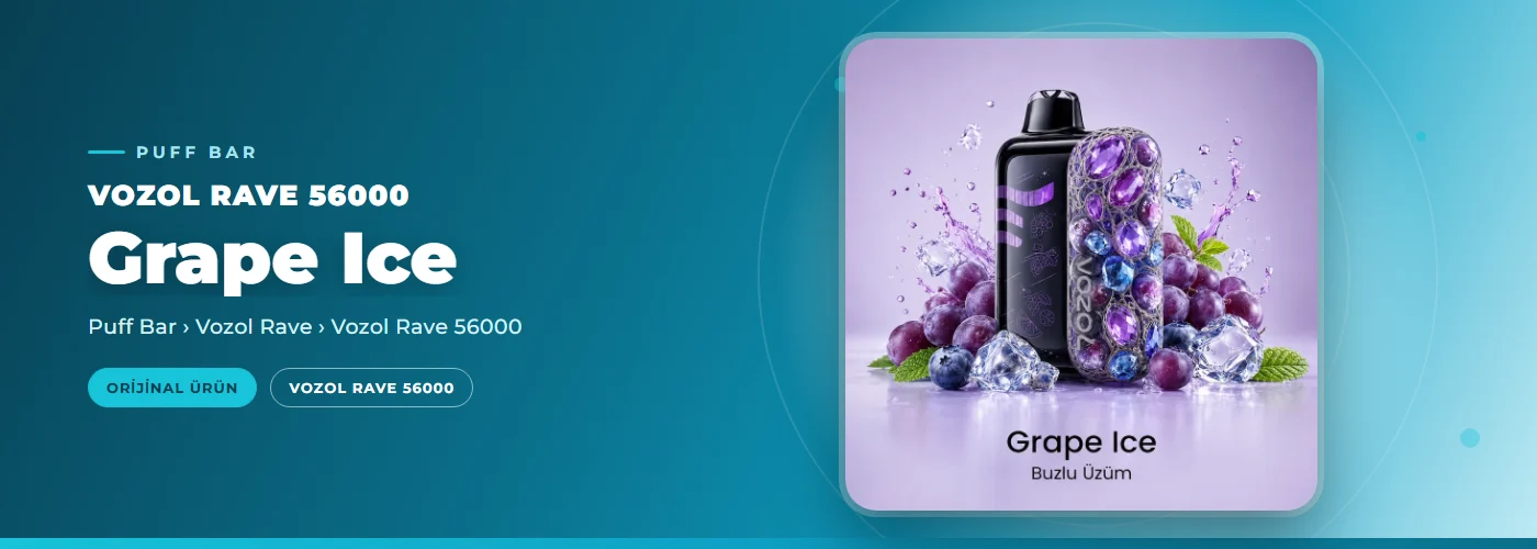 Vozol Rave 56000 Grape Ice