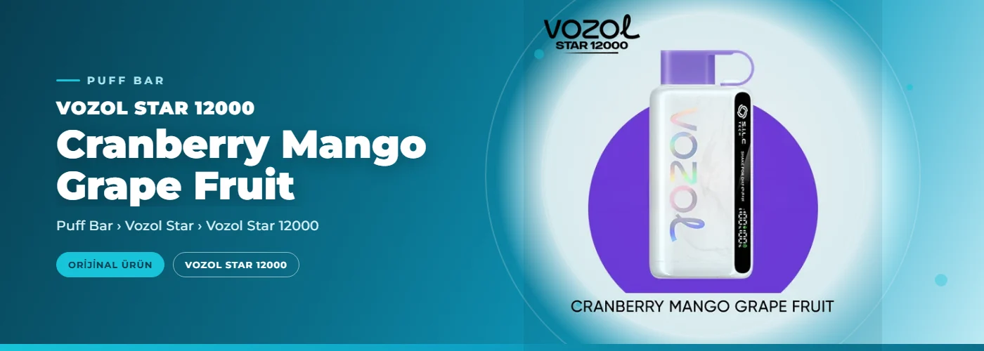 Vozol Star 12000 Cranberry Mango Grape Fruit