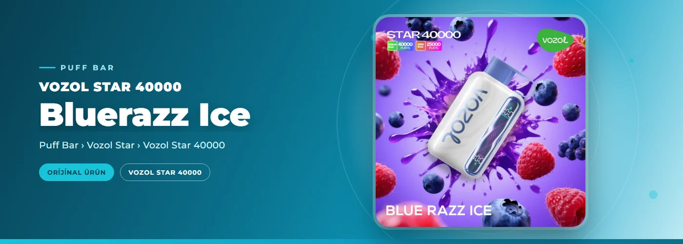Vozol Star 40000 Bluerazz Ice