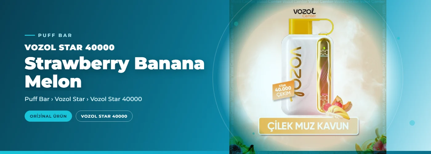 Vozol Star 40000 Strawberry Banana Melon