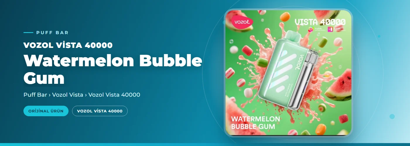Vozol Vista 40000 Watermelon Bubble Gum